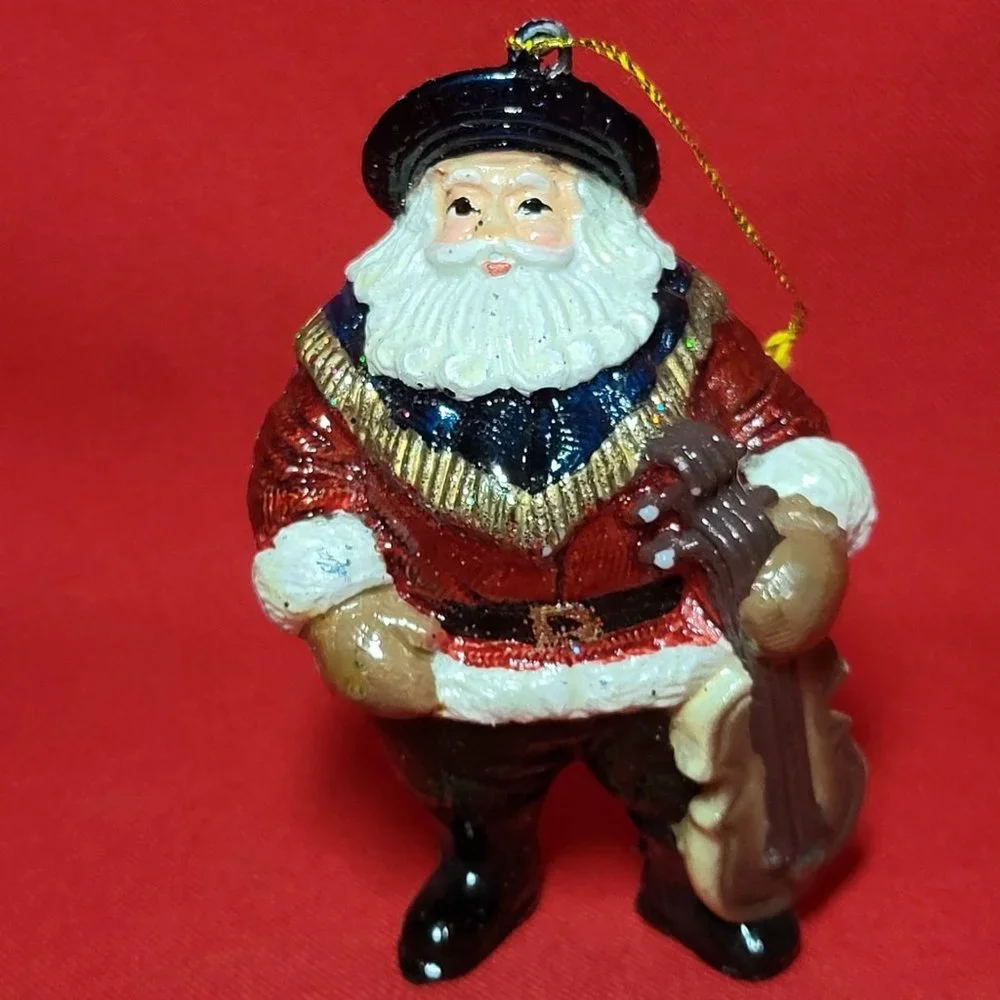 VTG Santa Claus Old St Nick Blown Glass Christmas Ornament